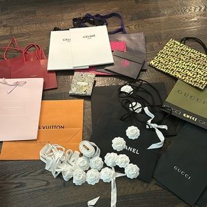 Chanel ribbons flowers and other brand bags